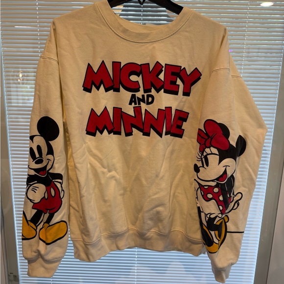Disney Sweaters - Vintage Mickey and Minnie Cream crewneck Sweatshirt